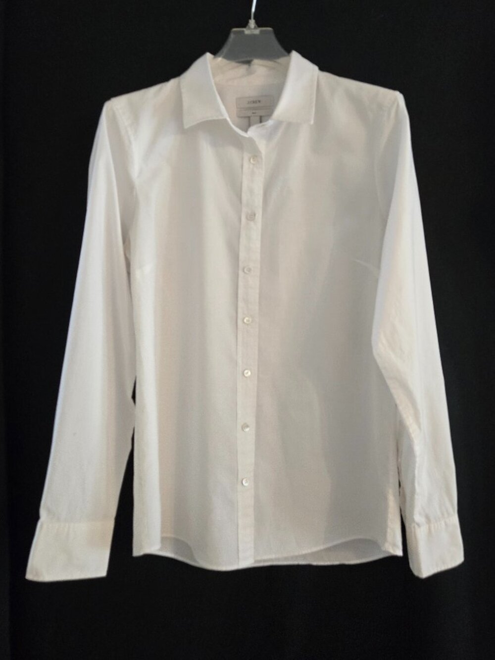 J. Crew Women's Classic White Blouse - Size 4